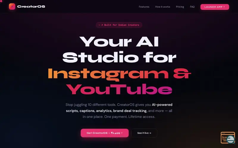 Screenshot of CreatorOS