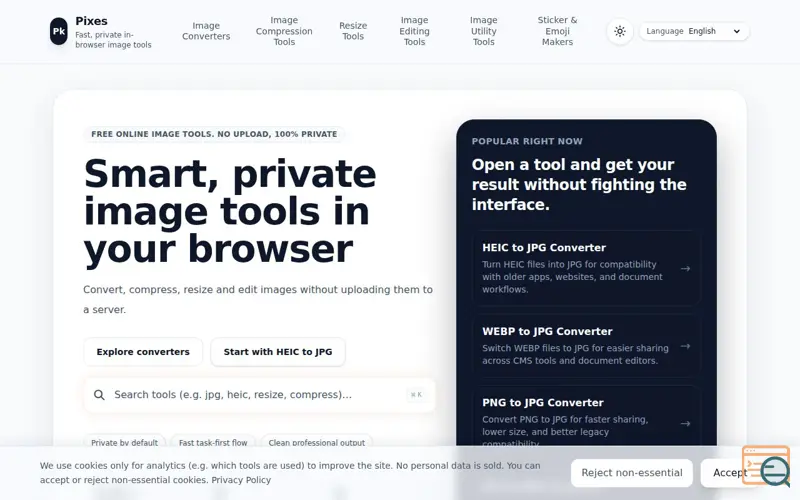 Screenshot of Pixes