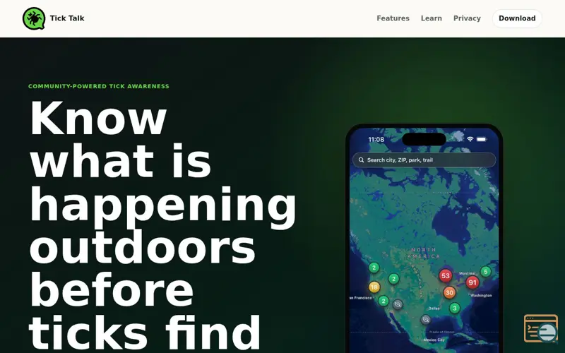 Screenshot of Tick Talk | Tick Tracker