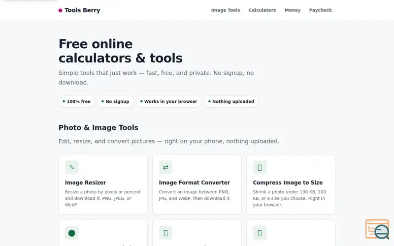Screenshot of Tools Berry