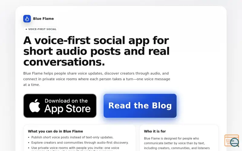 Screenshot of Blue Flame