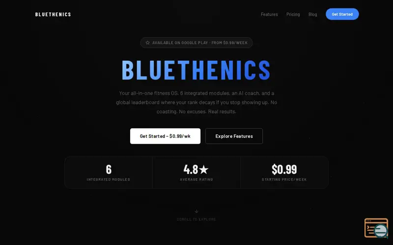 Screenshot of Bluethenics