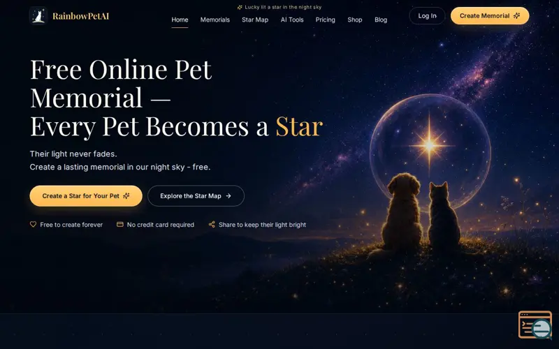 Screenshot of RainbowPetAI