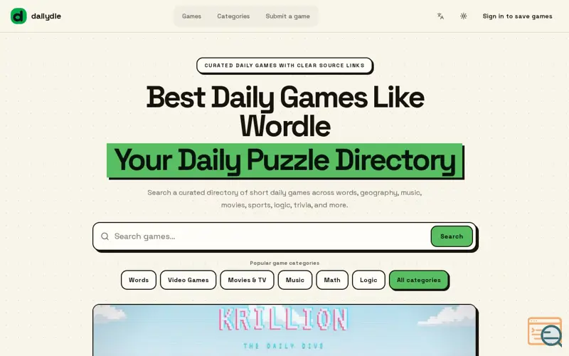Screenshot of Dailydle