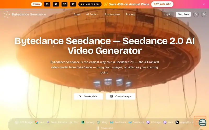 Screenshot of Bytedance Seedance