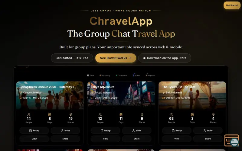 Screenshot of ChravelApp