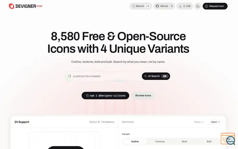 Screenshot of Devigner Icons