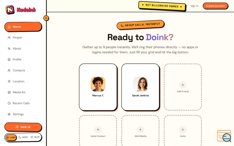 Screenshot of Kadoink AI