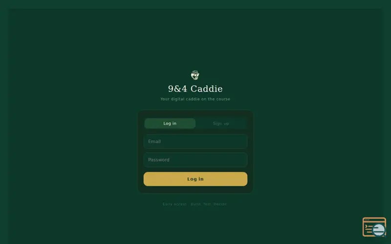 Screenshot of 9&4 Caddie