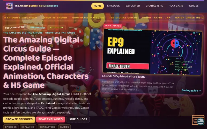 Screenshot of The Amazing Digital Circus