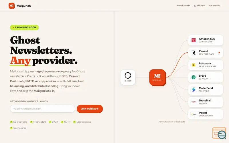 Screenshot of Mailpunch