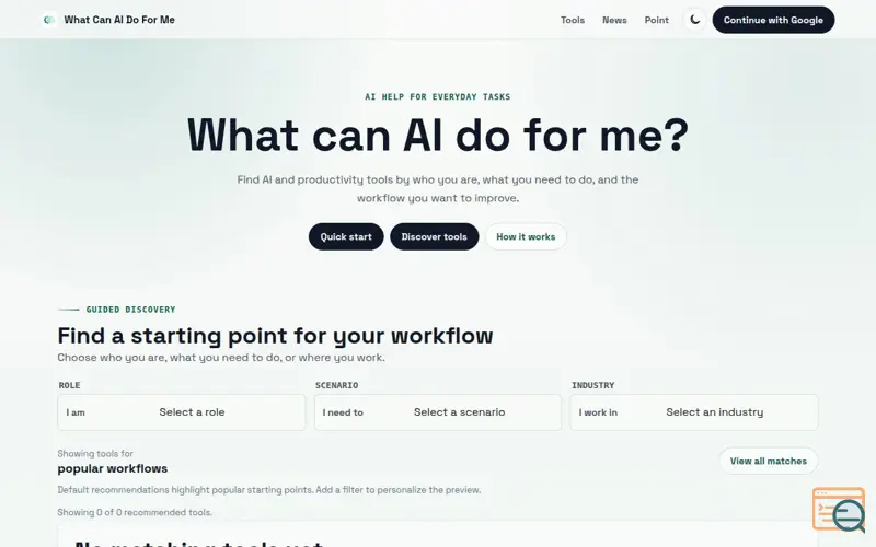 Screenshot of What Can AI Do For Me