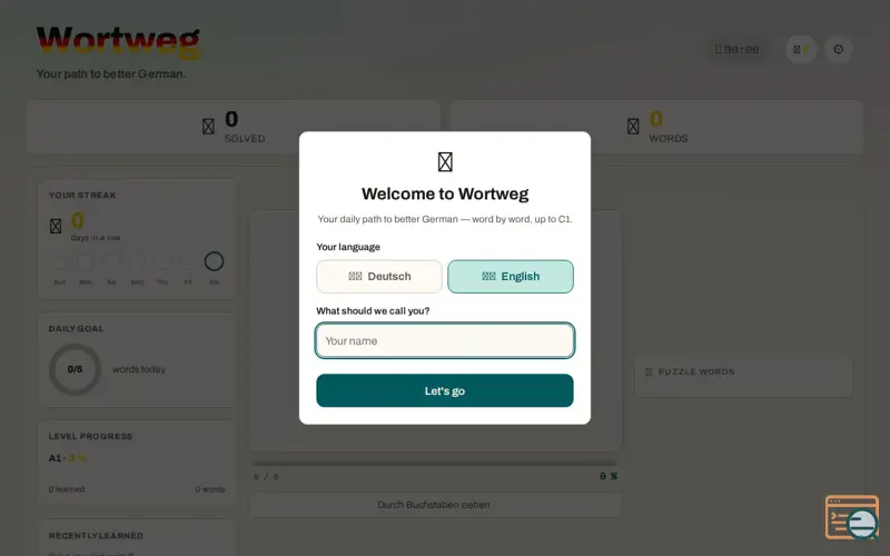 Screenshot of Wortweg