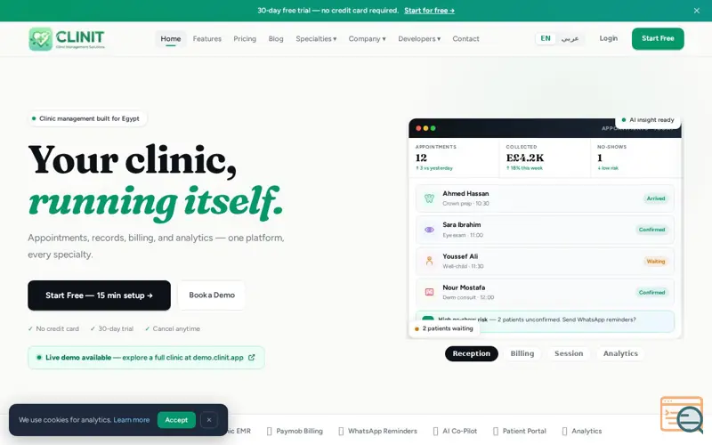 Screenshot of Clinit