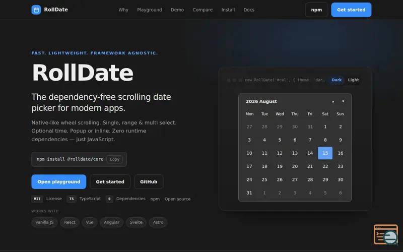 Screenshot of RollDate