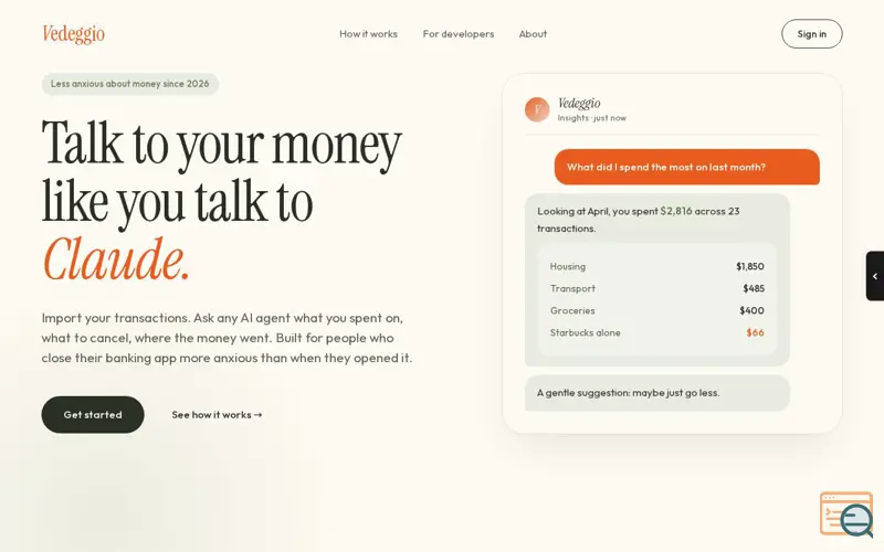 Screenshot of Vedeggio