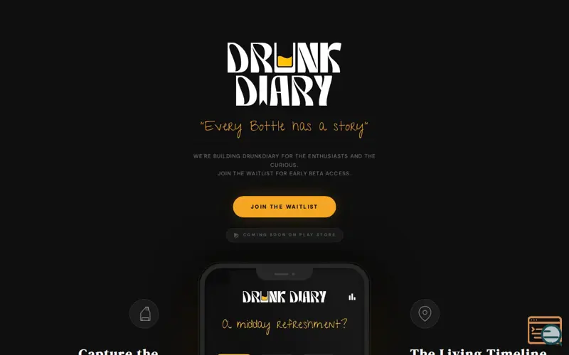 Screenshot of DrunkDiary
