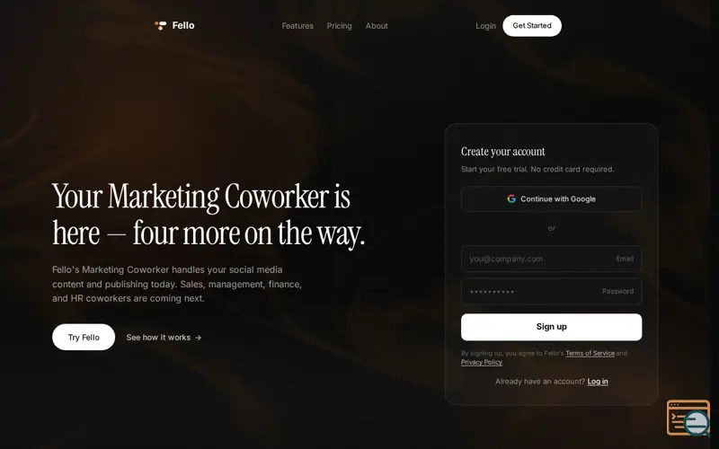 Screenshot of Fello — Your AI Coworkers