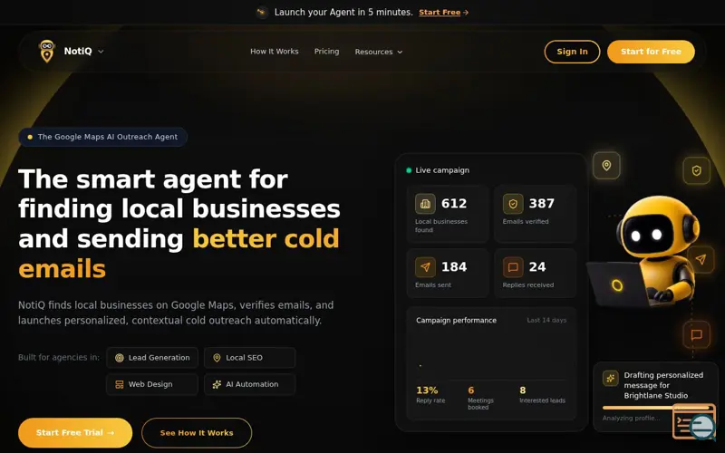 Screenshot of NotiQ