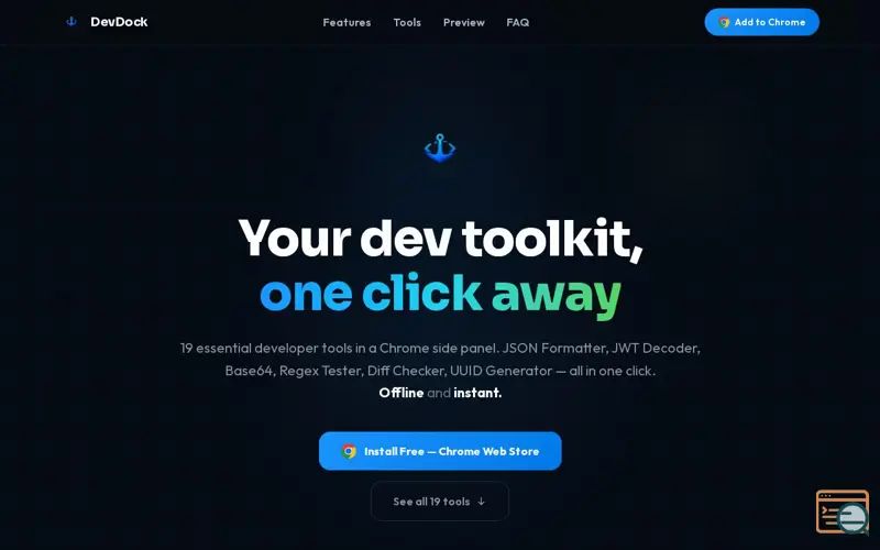 Screenshot of DevDock
