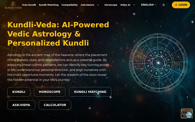 Screenshot of KundliVeda