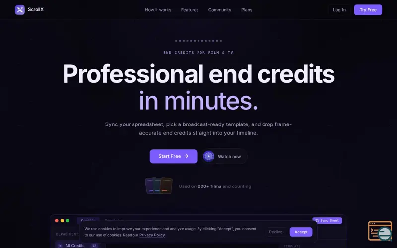 Screenshot of ScrollX