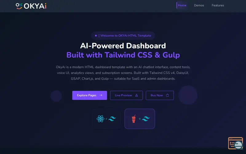 Screenshot of OKYAi - Premium Html Template