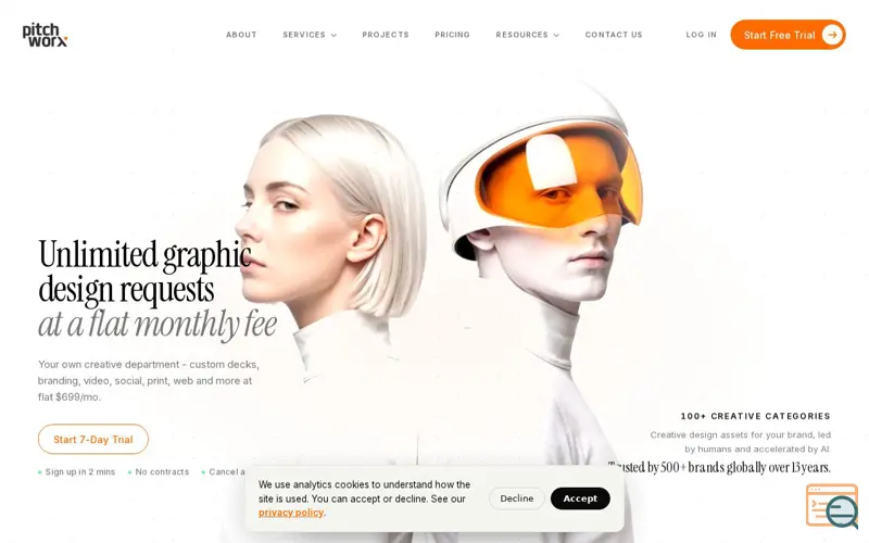 Screenshot of PitchWorx