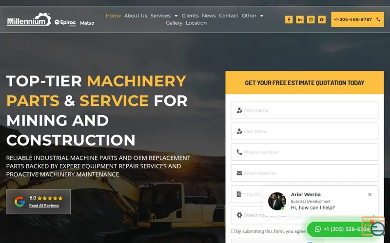Screenshot of Millennium Machinery