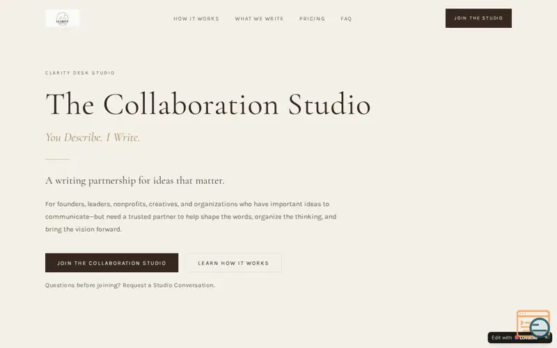 Screenshot of The Collaboration Studio 