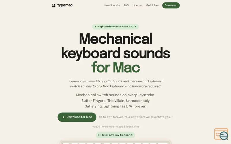 Screenshot of Typemac