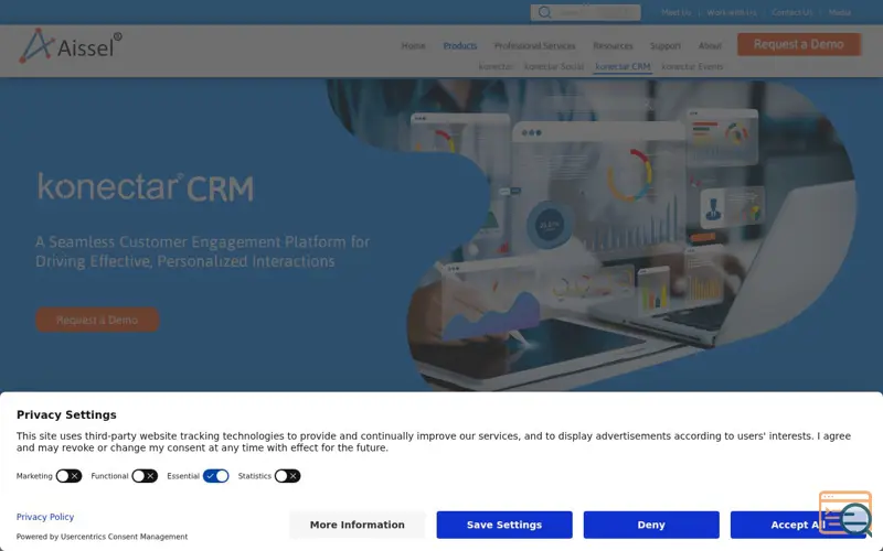 Screenshot of konectar CRM