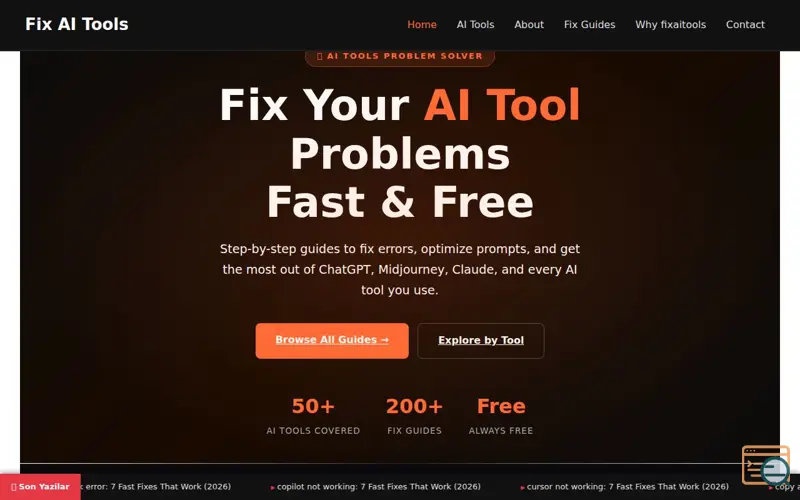 Screenshot of Fix AI Tools