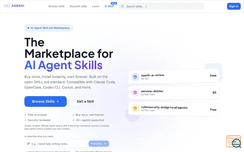 Screenshot of Agensi