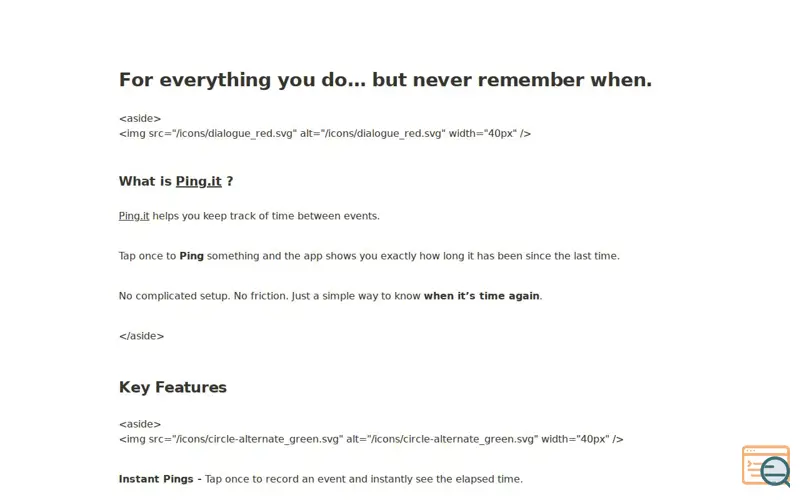 Screenshot of Ping.it