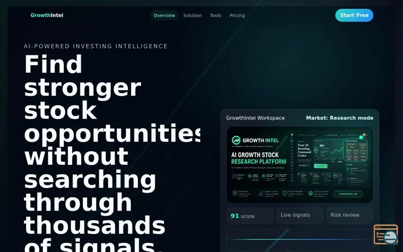 Screenshot of Growth Intel