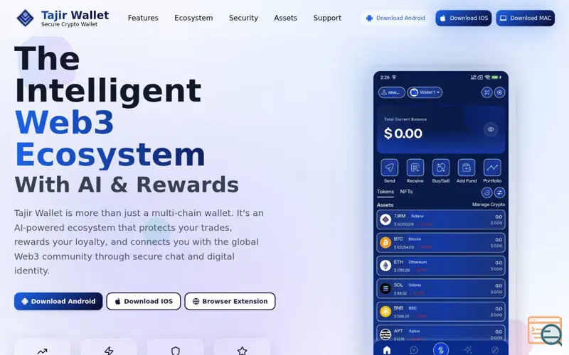 Screenshot of Tajir Wallet