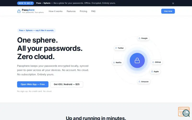 Screenshot of Passphere - Secure Password Manager