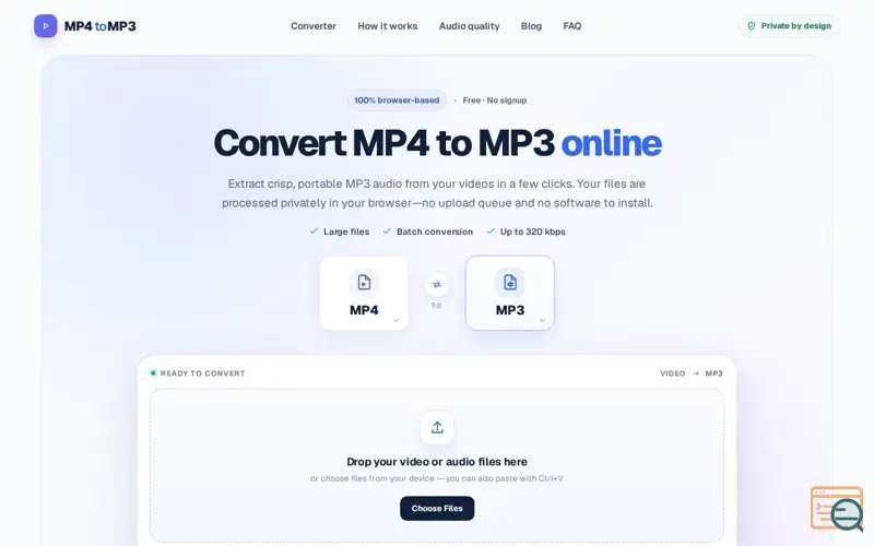 Screenshot of MP4toMP3