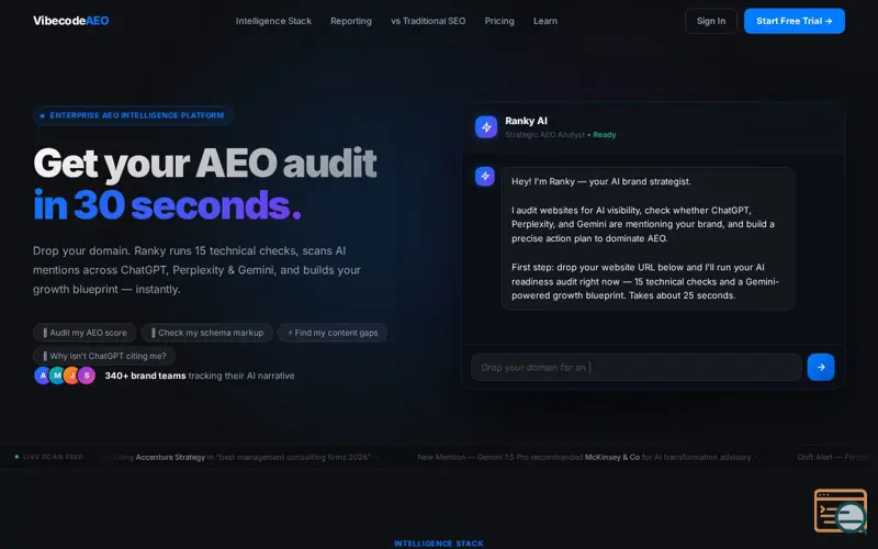 Screenshot of Videcode AEO
