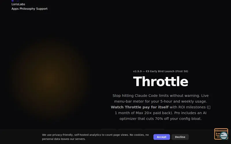 Screenshot of Throttle
