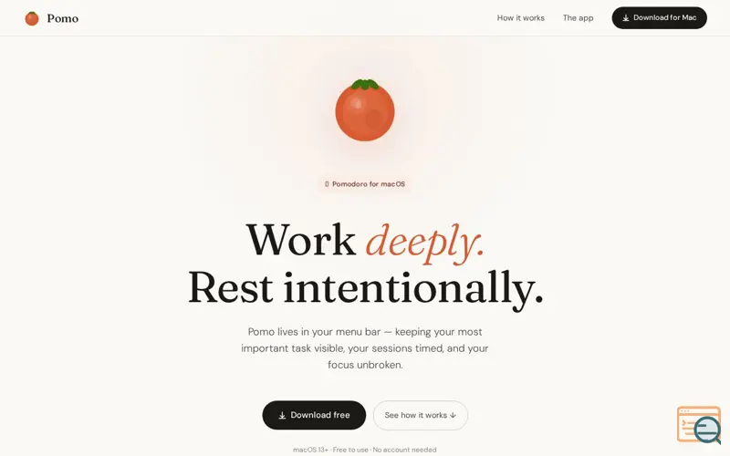 Screenshot of Pomo