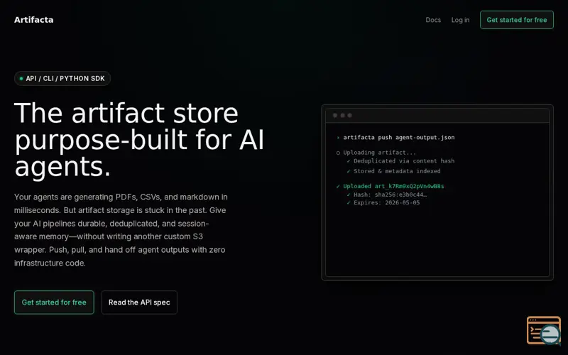 Screenshot of Artifacta