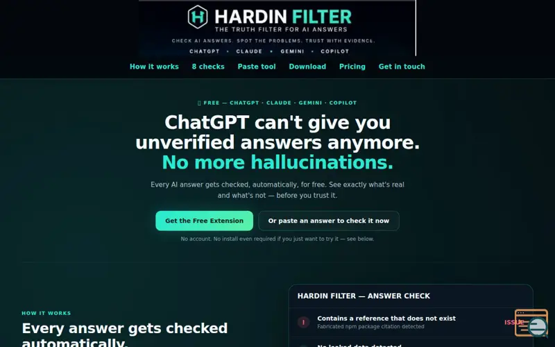 Screenshot of Hardin FIlter, a launch using Ubuntu