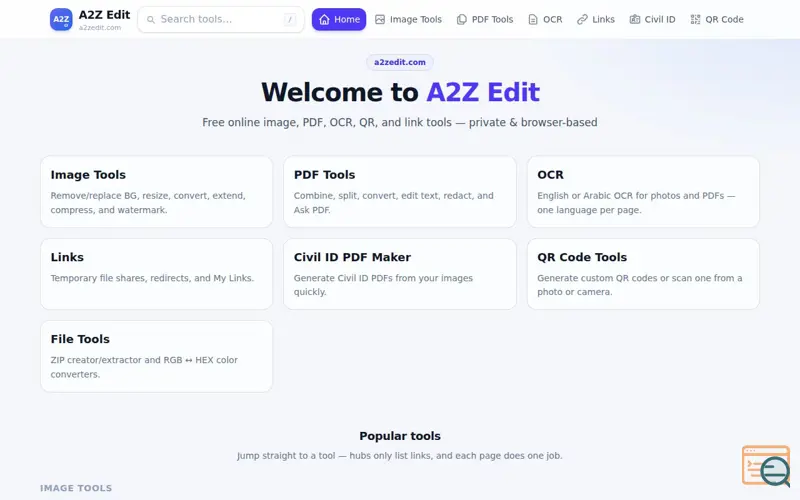 Screenshot of A2Z Edit