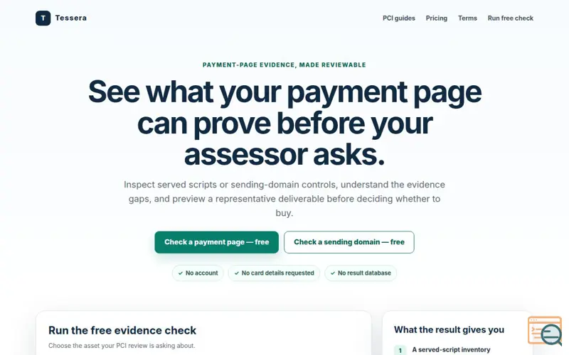 Screenshot of Tessera