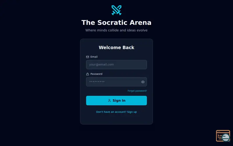 Screenshot of The Socratic Arena