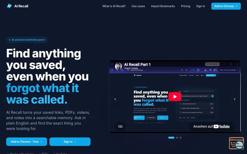 Screenshot of AI Recall
