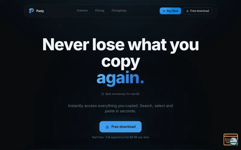 Screenshot of Pasly