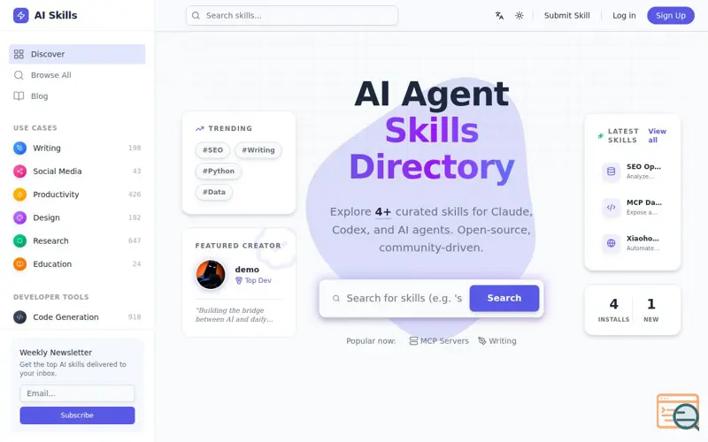 Screenshot of ai agent skills